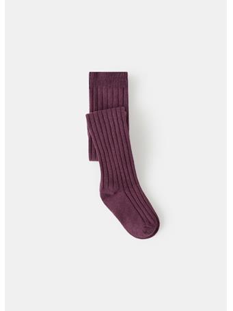 MANGO - Ribbed Tights RED