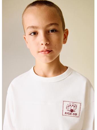 MANGO - Printed Cotton-blend T-shirt IVORY