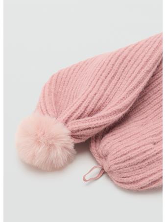 MANGO - Knitted Scarf With Tassel PINK