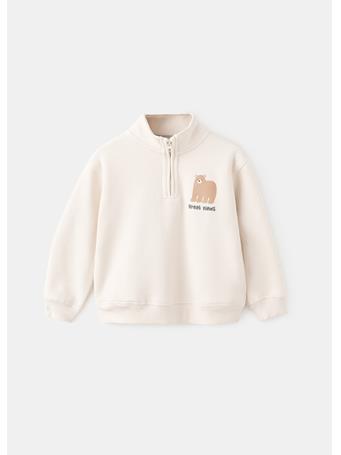 MANGO - Bear Print Sweatshirt IVORY