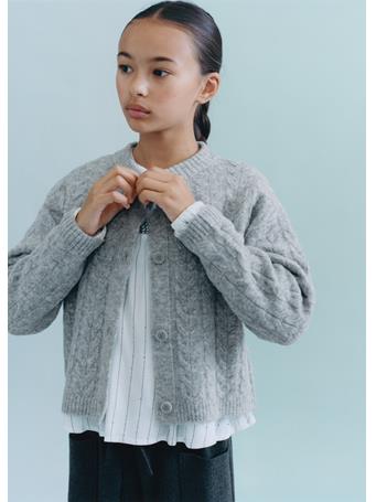 MANGO - Knitted Button Cardigan GRAY