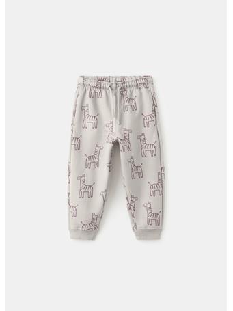MANGO - Printed Cotton Joggers LIGHT BROWN