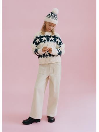 MANGO - Wide-leg Corduroy Pants IVORY