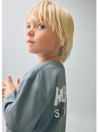 MANGO - Printed Cotton-blend T-shirt LIGHT BLUE