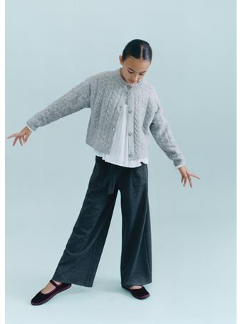 MANGO - Knitted Pants With Bow CHARCOAL