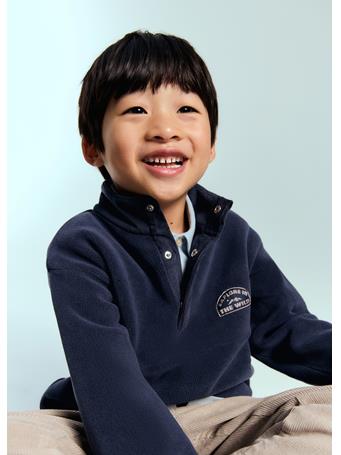 MANGO - Polar Fleece Fabric Sweatshirt NAVY