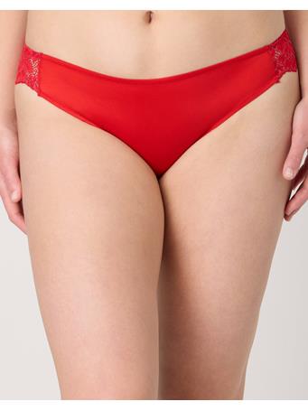 MAIDENFORM - Lace Back Tanga Underwear RED W/ SILVER