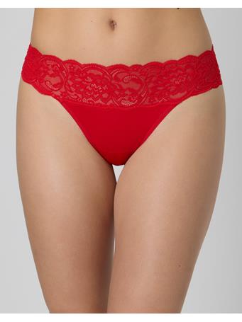 MAIDENFORM - All-Over Lace Thong HOLLY BERRY RED
