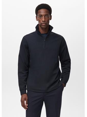 MANGO - Regular-fit Technical Zip-up Sweatshirt NAVY