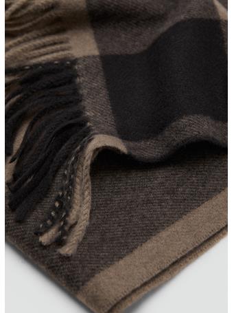 MANGO - Scarf With Striped Design BEIGE