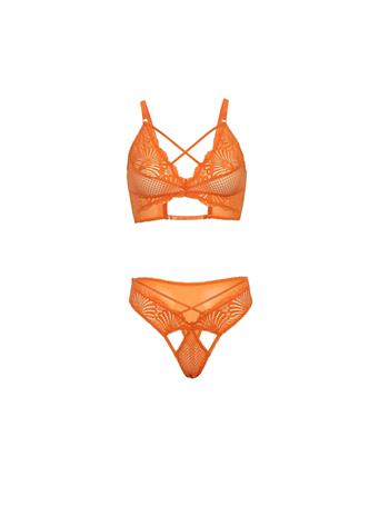 OH LA LA CHERI - Amina Lace Bra Set ORANGE