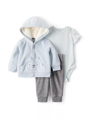 CARTERS - Baby Boys Three Piece Cardigan Set LT BLUE