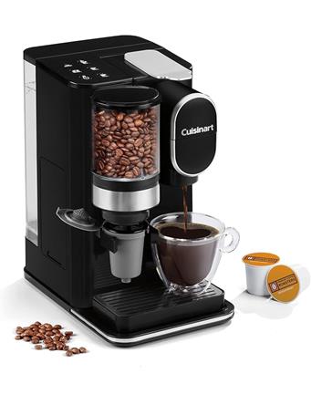 CUISINART - Single-Serve Coffeemaker with Built-in Grinder BLACK