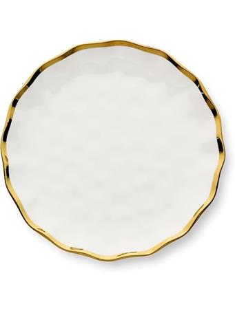 CERTIFIED INTERNATIONAL - Regency Gold 9-Inch Porcelain Salad Plates WHITE/GOLD