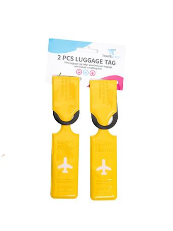 BH LUGGAGE - TravelTech 2-Piece PVC Luggage Tag YELLOW