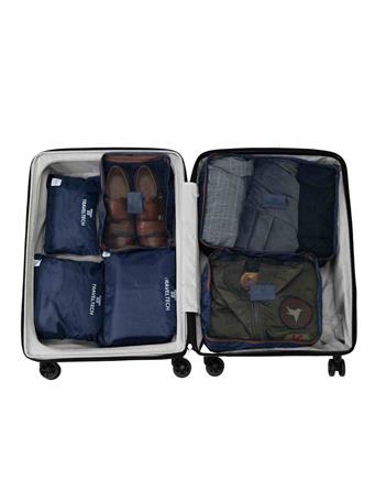 BH LUGGAGE - TravelTech Packing Organizers - 6-Piece NAVY