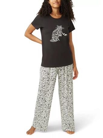HUE - Women's 2-Piece Pajama Set BLACK