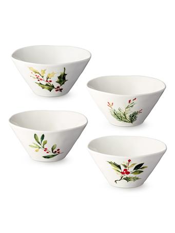 THE RUSTIC MARKET - Holly and Vines Ice Cream Bowl WHITE