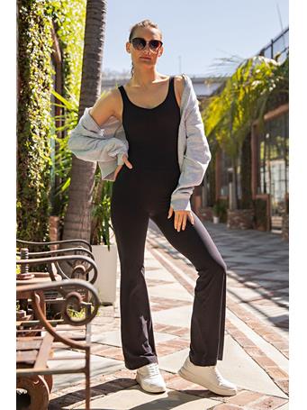 RAE MODE - Butter Soft Flared Onesie Jumpsuit BLACK