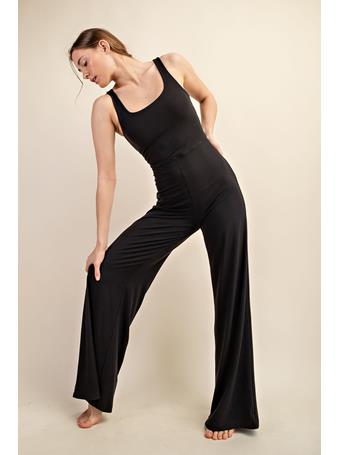 RAE MODE - Recycled Butter Wide Leg Jumpsuit BLACK