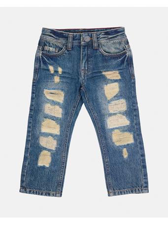 XRAY JEANS - Boys Slim Fit Heavy Rips Denim Pants BLUE
