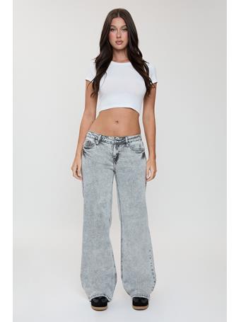 YMI JEANSWEAR - Women's Luxe Britney Wide Leg Jeans GREY WASH