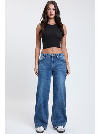 YMI JEANSWEAR - Women's Luxe Bella Wide Leg Jeans MED WASH