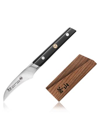 CANGSHAN CUTLERY - TC Series 2.75-Inch Peeling Knife with Ash Wood Sheath BLACK