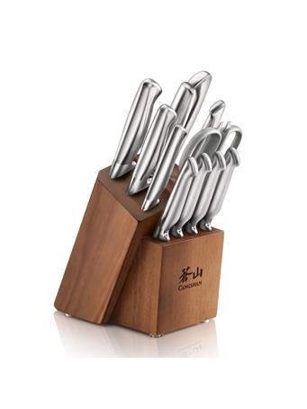 CANGSHAN CUTLERY - SANFORD Series 12-Piece Knife Block Set BLACK