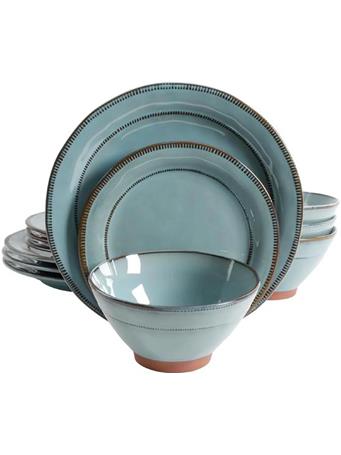 GIBSON - Terranea 12 Piece Dinnerware Set TEAL