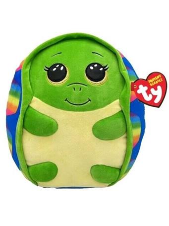 TY INC - Squishy the Rainbow Turtle - Squish-A-Boos NO COLOR