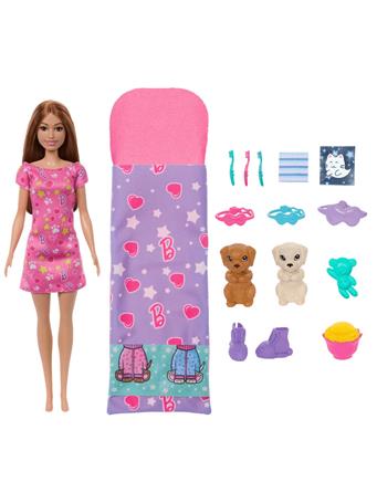 MATTEL - Barbie Doll & Puppy Slumber Party Playset NO COLOR