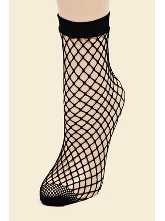 ANARCHY STREET - Black Fishnet Ankle Socks BLACK