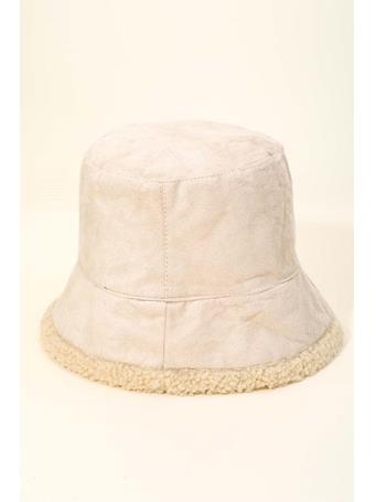 ANARCHY STREET - Faux Teddy Fur Bucket Hat IVORY