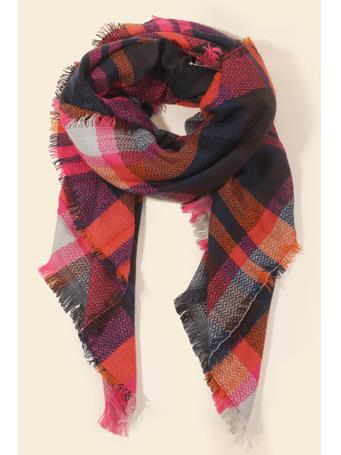 ANARCHY STREET - Pink Multi Plaid Scarf MULTI