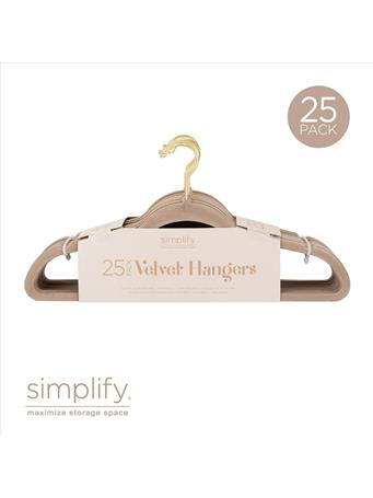 KENNEDY INTERNATIONAL - Velvet Hangers - 25-Pack TAUPE