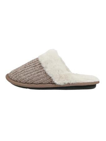 CABLE KNIT SLIPPER GREY