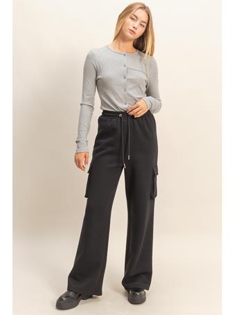 HYFIVE - Drawstring Cargo Sweatpants BLACK