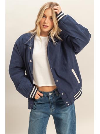 HYFVE - Corduroy Varsity Jacket NAVY