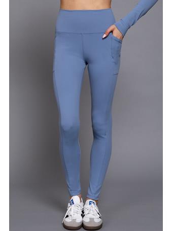 ACTIVE BASIC - Waist Band Workout Leggings BLUE