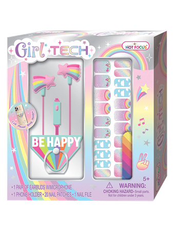 HOT FOCUS - Girl Tech Cool Vibes Earbuds Set NO COLOR