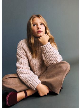 MANGO - Turtleneck Knit Sweater PINK