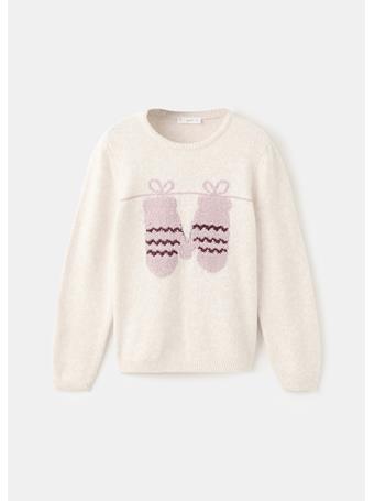 MANGO - Knit Embroidered Sweater IVORY