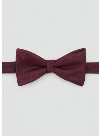 MANGO - Classic Bow Tie With Microstructure BORDO