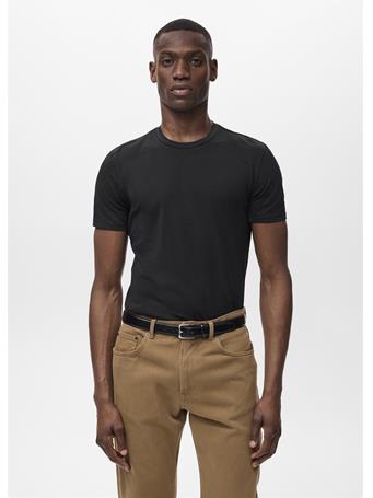 MANGO - Stretch Cotton T-shirt BLACK