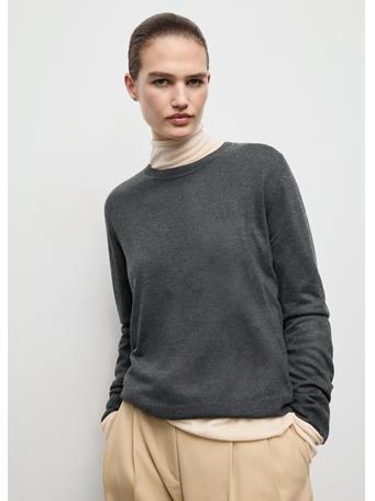 MANGO - Fine-knit Crew-neck Sweater DARK GREY