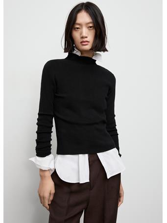 MANGO - Fitted Sweater With Perkins Neck BLACK