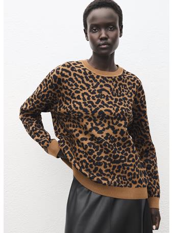 MANGO - Leopard-print Knitted Sweater NATURAL WHITE