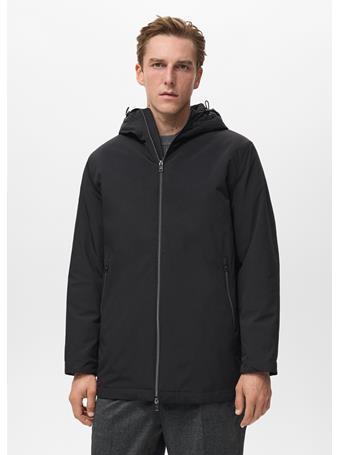 MANGO - Water-repellent Hooded Parka BLACK