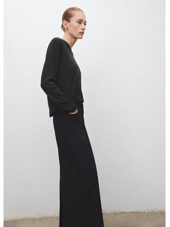 MANGO - V-neck Knit Sweater DARK GREY